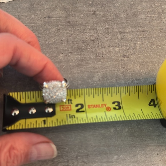 David Yurman Sterling Silver Chatelaine 14mm Diamond Pave Ring Size 7 - Picture 10 of 10